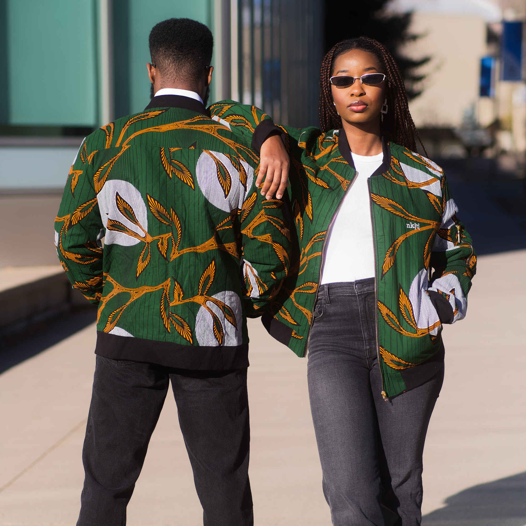 unisex african print bomber jacket