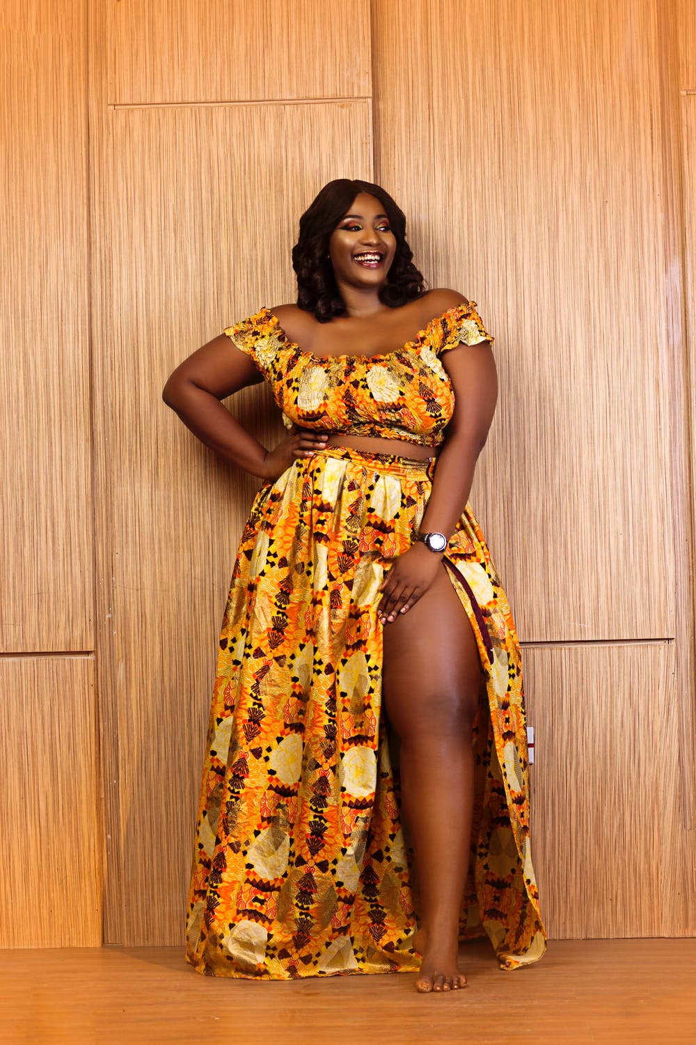 woman wearing a dress