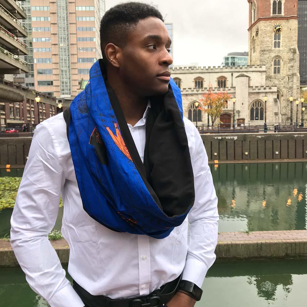 Men's modern african print scarf