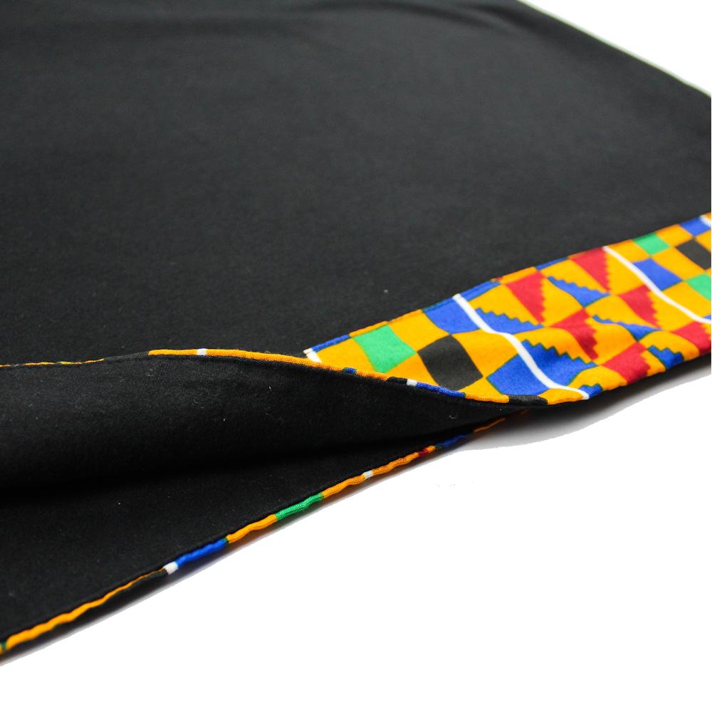 Kente print t-shirt detail