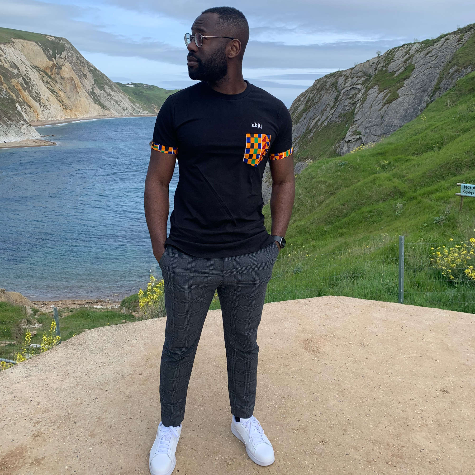 Men's Black Kente T-shirt