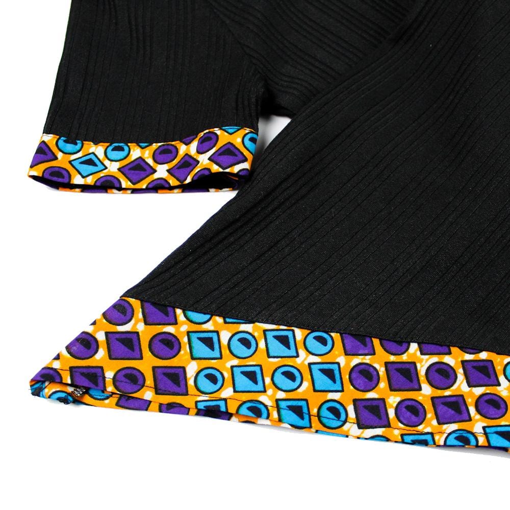 african print bodycon details