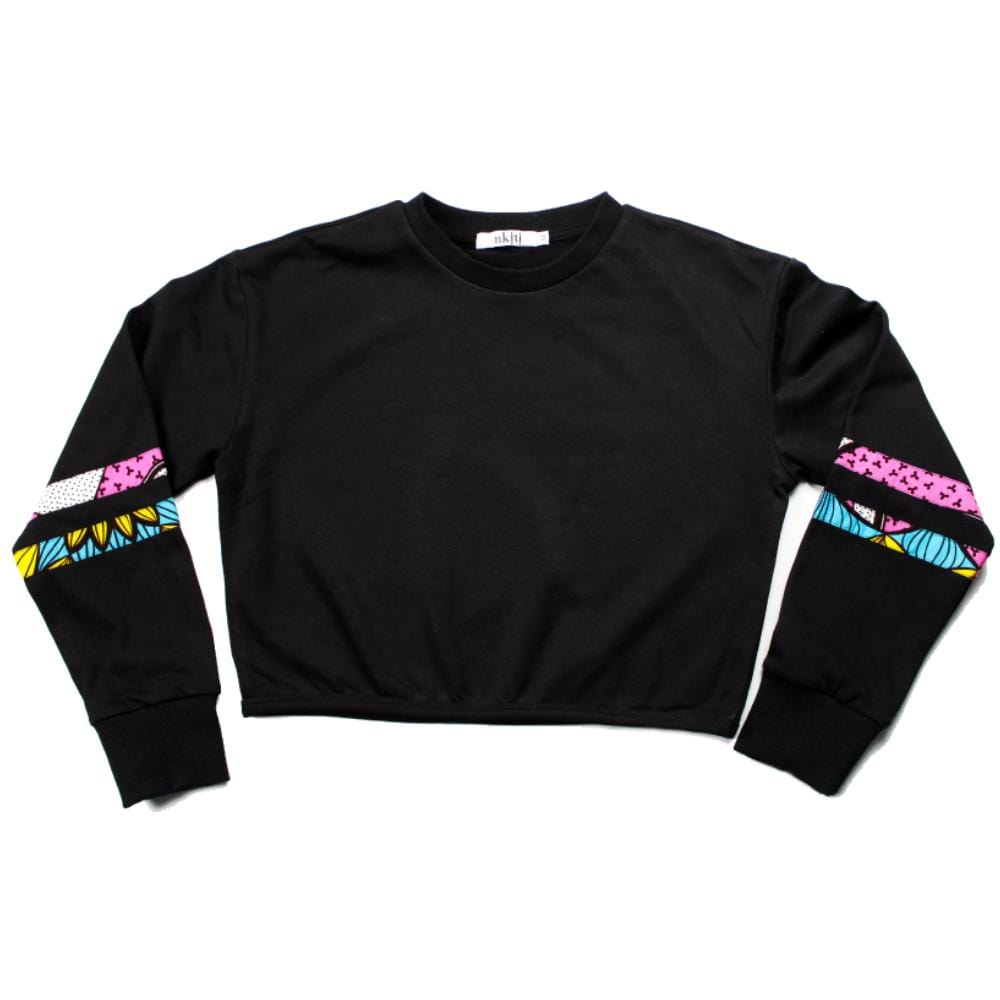 African print crop jumper