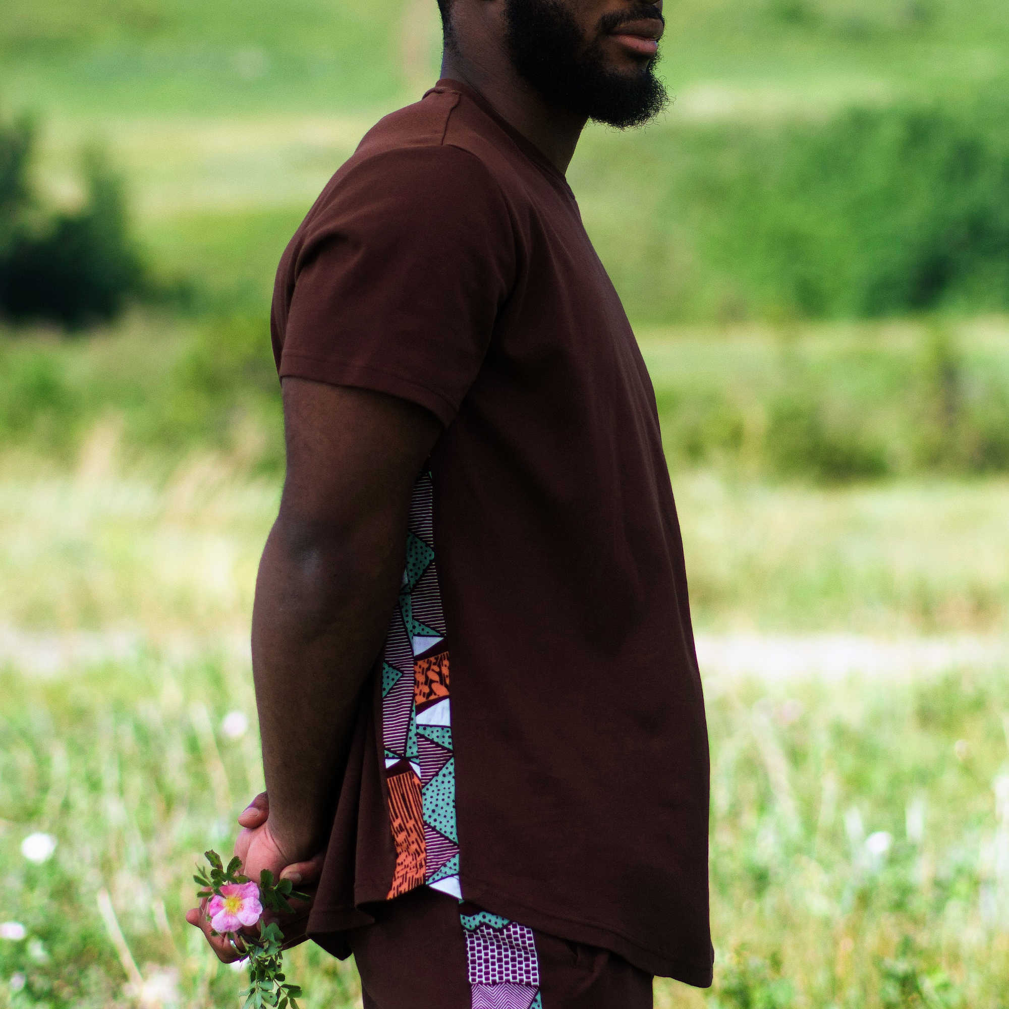 Mens Abuo African Print T Shirt