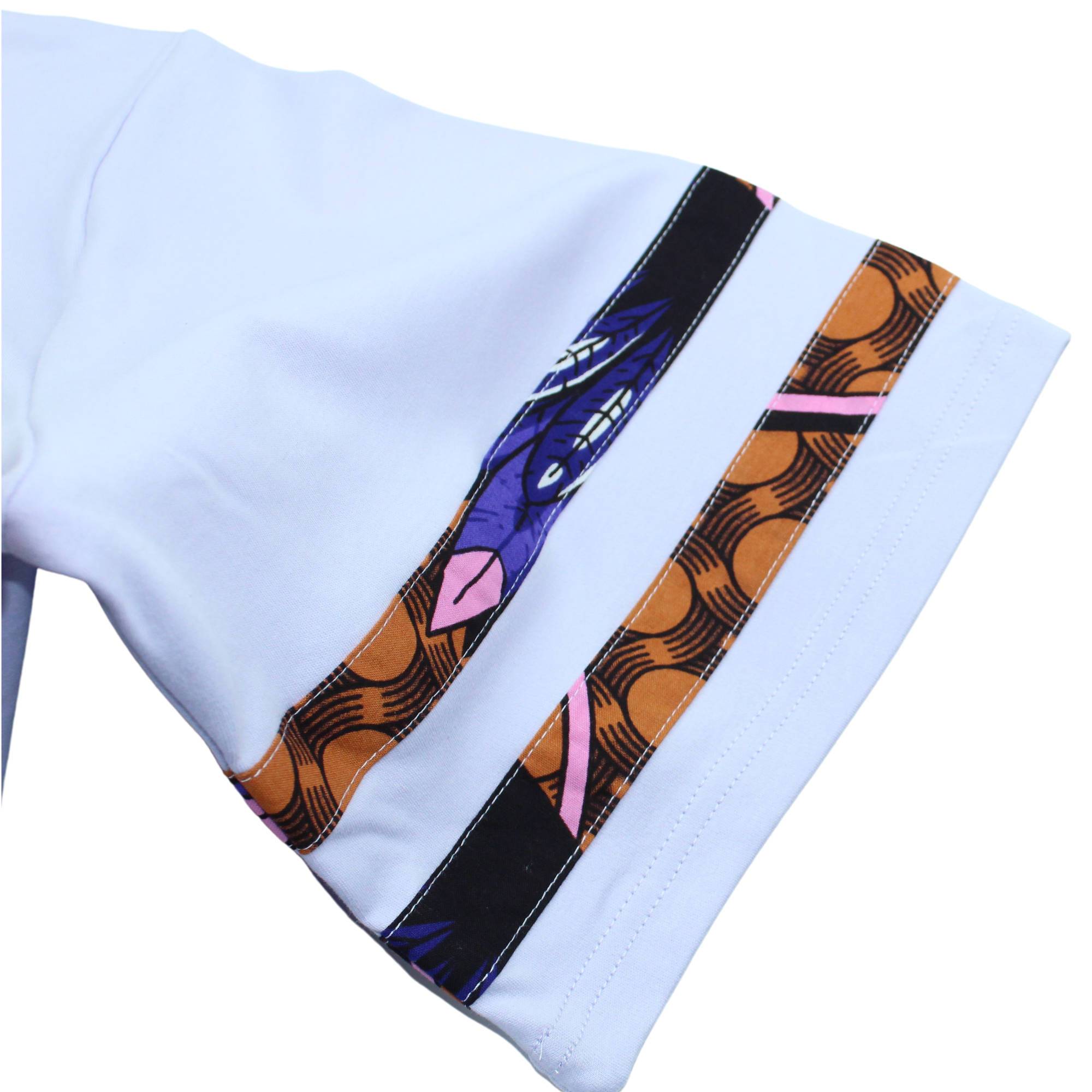 Lilac African print oversize tee ankara detail