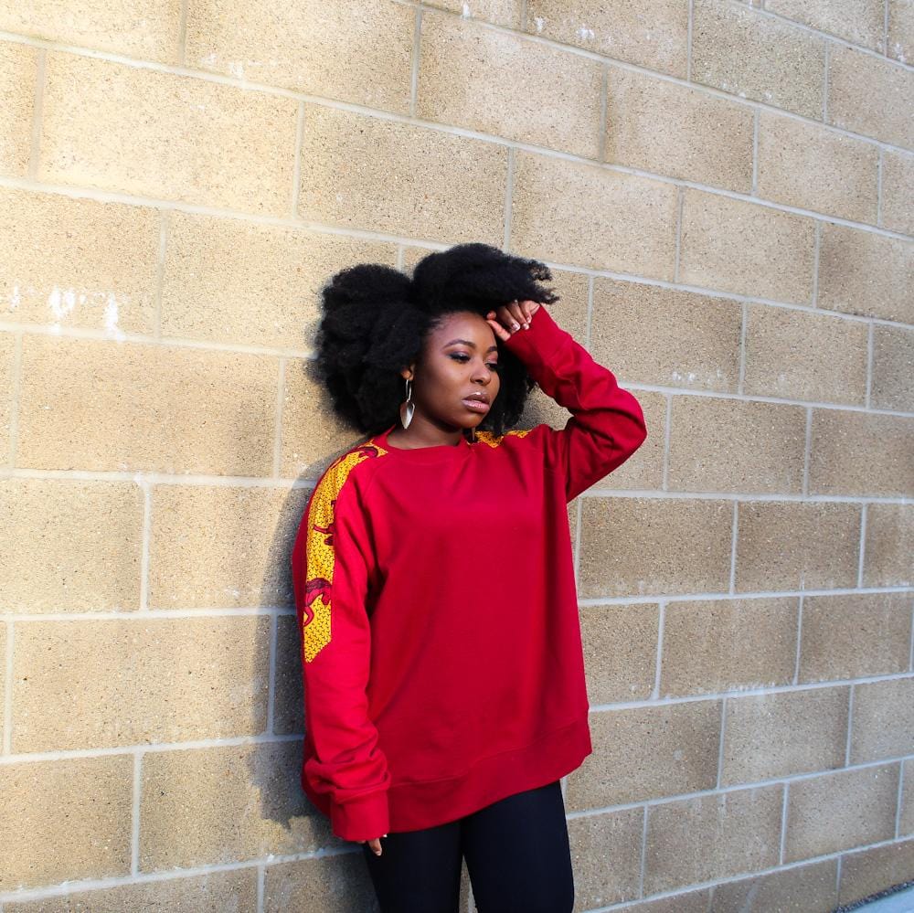 Afro Girl Ankara Oversize Jumper