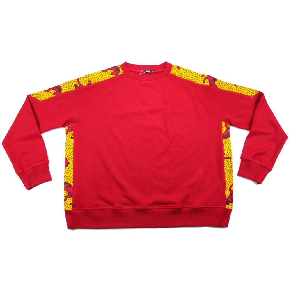 African Ankara Print Oversize Jumper Flat Lay