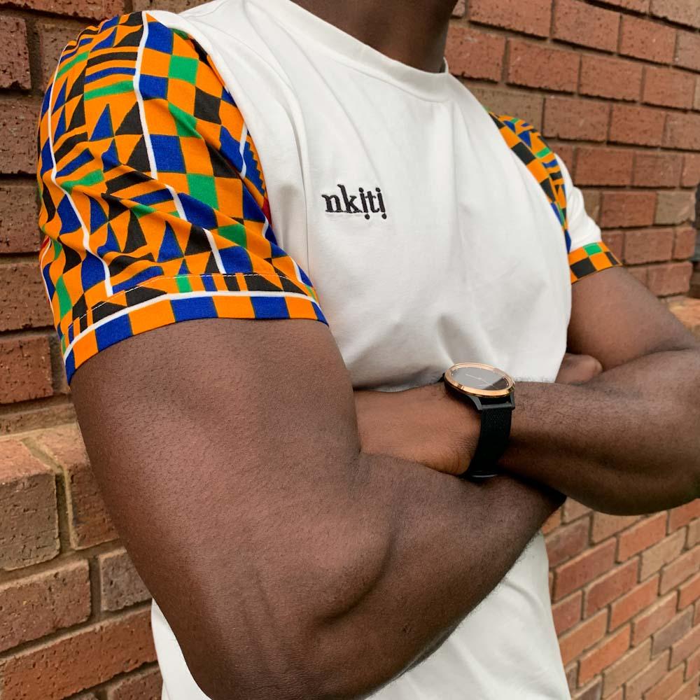 African Kente Print Panel Detail