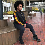 Afro Natural Hair African Print Black Bomber Jacket
