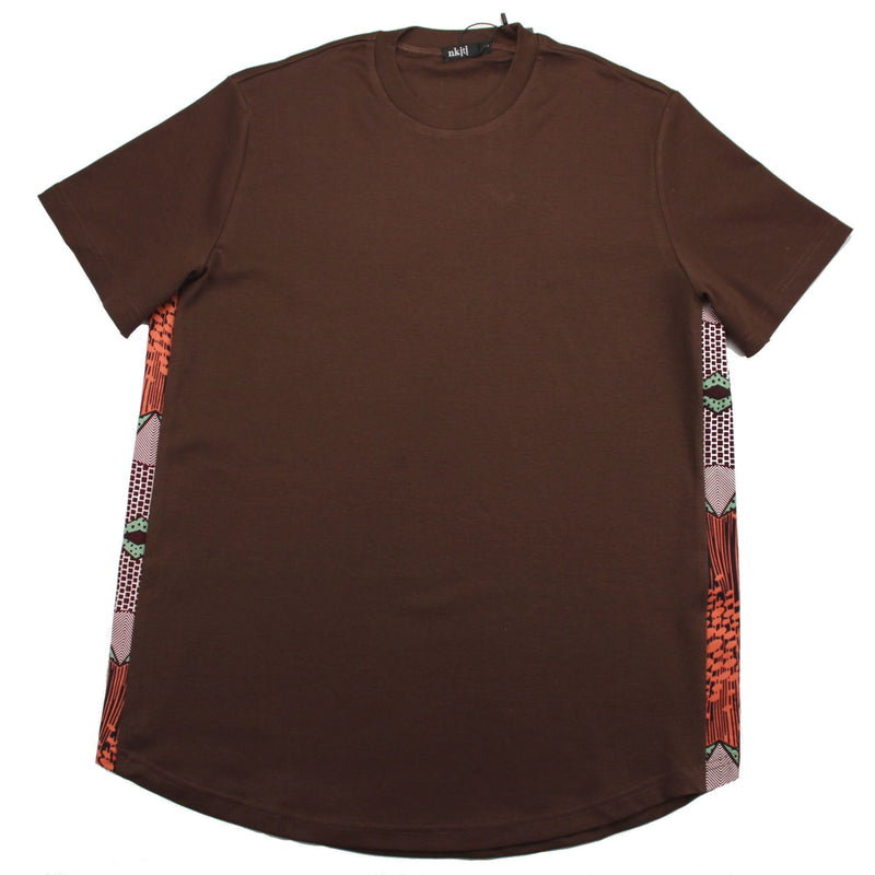African Print Shirt in Chocolate Brown
