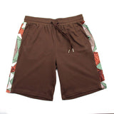 African print shorts in brown for summer