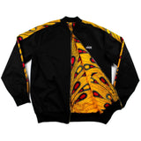 Reversible Black Yellow African Print Jacket
