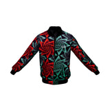 3d model teal african print bomer jacket