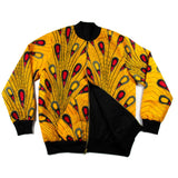 Yellow Red African print Bomber jacket