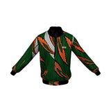 Olive Green African print bomber jacket 3D model
